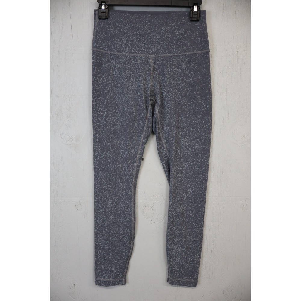 Lululemon Wunder Under High Rise Tight Spray Womens Size 6 Asphalt Grey Luxtreme